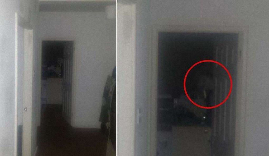 Un hombre huye de su casa después escuchar extraños ruidos y fotografiar un fantasma mirándolo fijamente