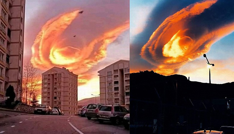 Nubes rojas en el cielo de Turquía causan temor y desconcierto entre la gente