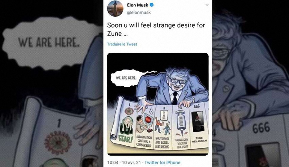 Elon Musk acusa en un tuit a Bill Gates de utilizar las vacunas para controlar a la población