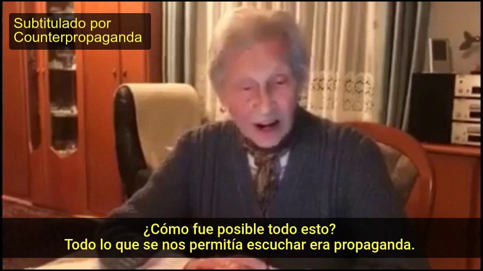 Mensaje de una mujer muy mayor que nos anima a recuperar nuestra libertad