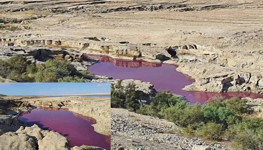 El agua se vuelve roja cerca del seco Mar Muerto en Jordania ¿Signos del fin los tiempos?