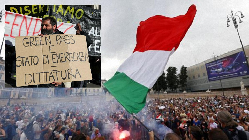 Roma: fuertes protestas tras la entrada en vigor del “Pase Verde Covid” que impide trabajar a los no vacunados