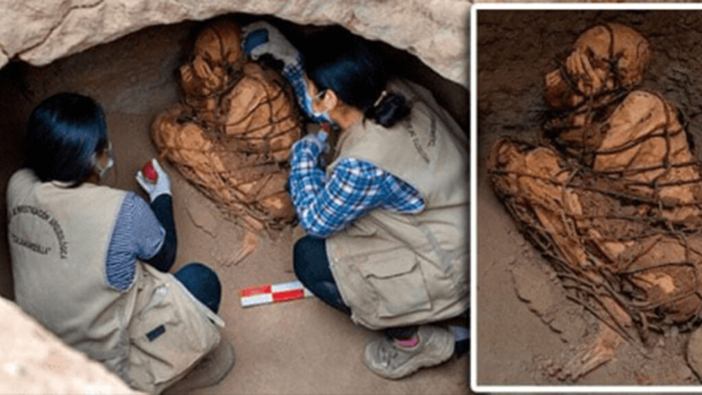 Hallan en Perú una momia «cubierta con soguillas» en perfecto estado de conservación