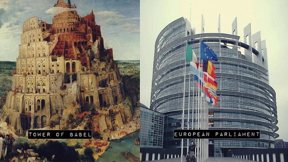 Simbolismo del Parlamento Europeo Expuesto – La Torre de Babel