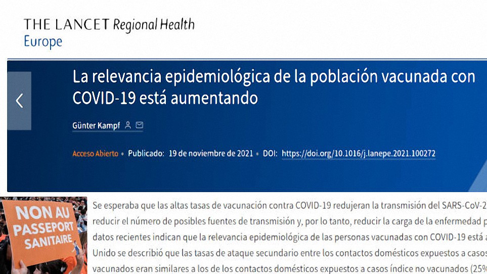 The Lancet advierte contra el relato de la “pandemia de no vacunados” y apunta a la población vacunada como “relevante fuente de transmisión”