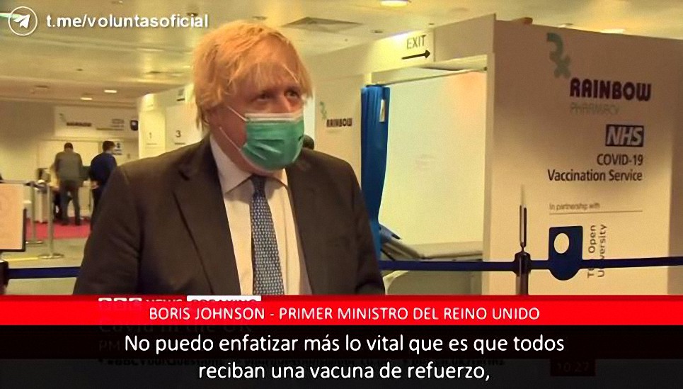 Boris Johnson: «La gran mayoría de personas que están terminando en UCI en los hospitales son aquellos que no recibieron refuerzos»