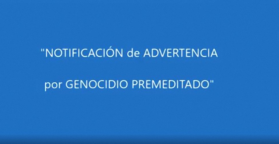 Argentina: Notificación de advertencia por genocidio