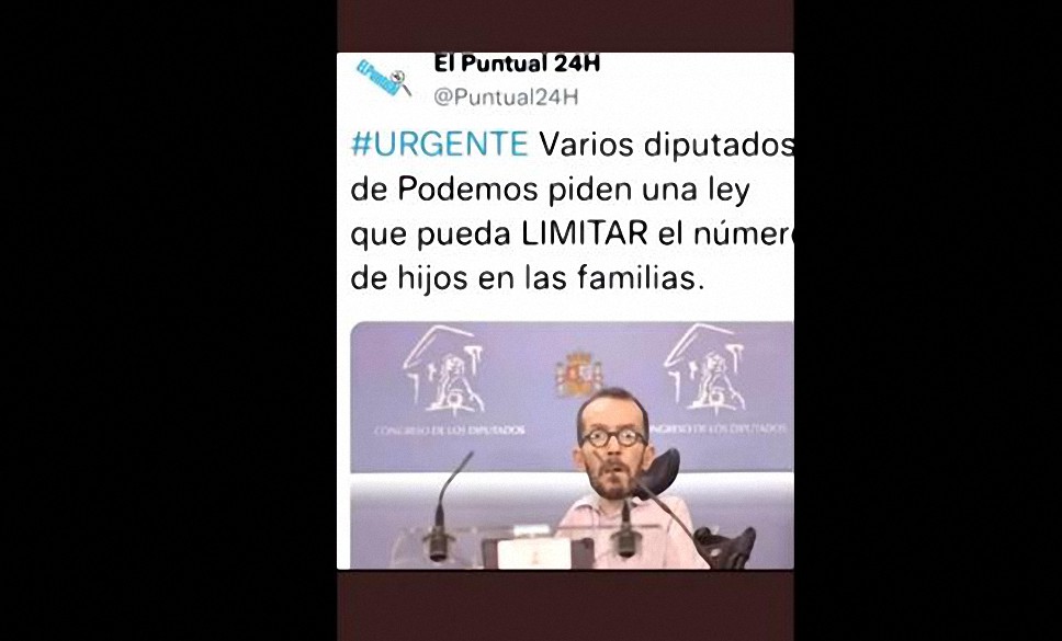 ¿Quiere Podemos, limitar el número de hijos?