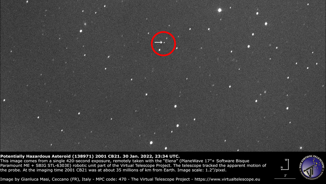 Captan un asteroide «potencialmente peligroso» que se acercará a la Tierra el mes que viene