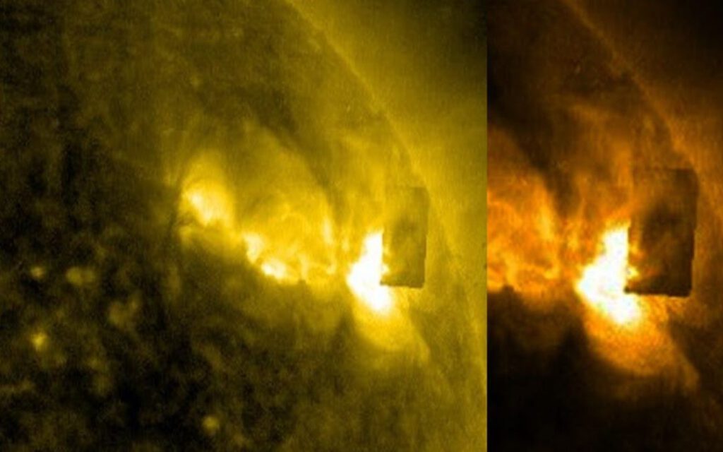 Capturan una gigantesca «anomalía rectangular» cerca del Sol