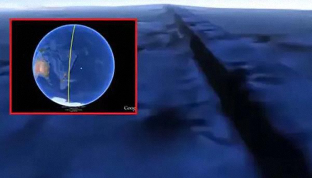 Enorme «muro submarino» que abarca todo el planeta descubierto en Google Earth