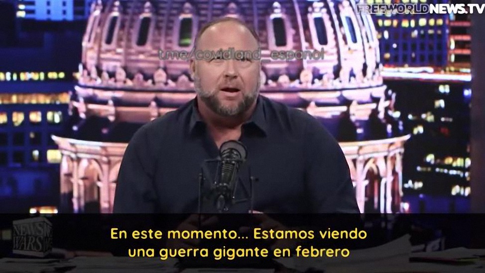 Alex Jones predijo que la guerra estallaría en febrero de 2022