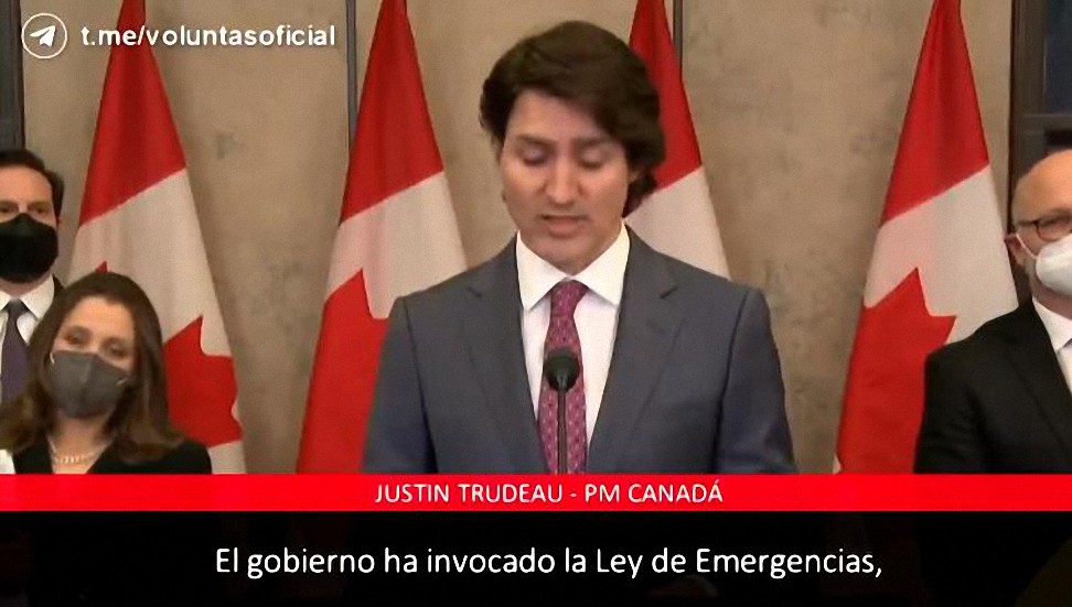 Justin Trudeau Invoca la Ley de Emergencia Para Enfrentarse a los Camioneros