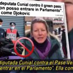 Diputada Sara Cunial ¡Contra la dictadura del Green Pass en Italia, desobediencia civil!