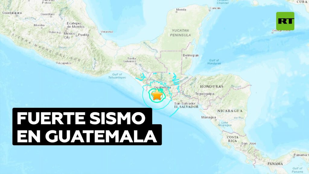 Un fuerte sismo de magnitud 6,2 sacude la costa de Guatemala