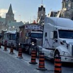 Las autoridades canadienses evalúan vender los vehículos confiscados durante las protestas de los camioneros