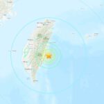 Se registra un sismo de magnitud 6,6 cerca de las costas de Taiwán