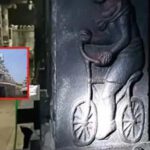 Bicicleta tallada en la pared de un antiguo templo – hace 2000 años