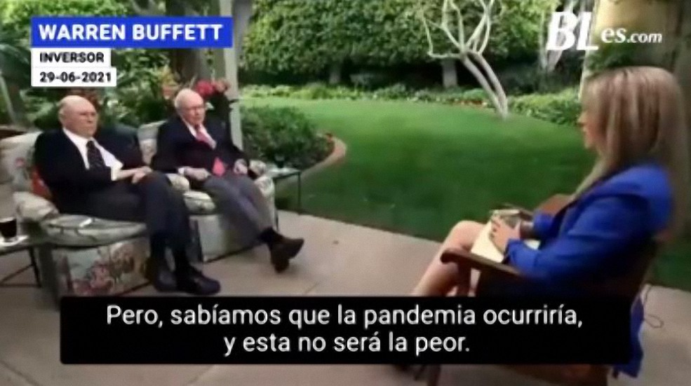 Warren Buffett: «Sabíamos que ocurriría la Pandemia y esta no será la peor»