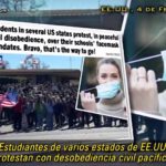 Desobediencia civil en EE.UU. en contra de las mascarillas en los colegios