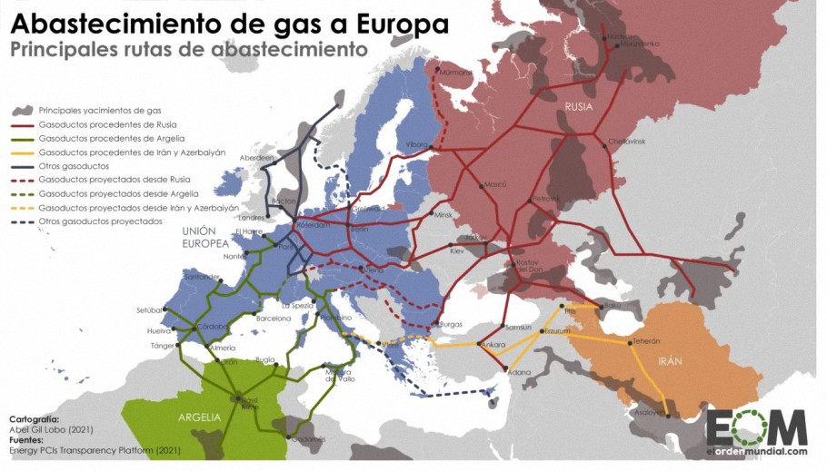 El suministro de gas a Europa podría detenerse en cuestión de días