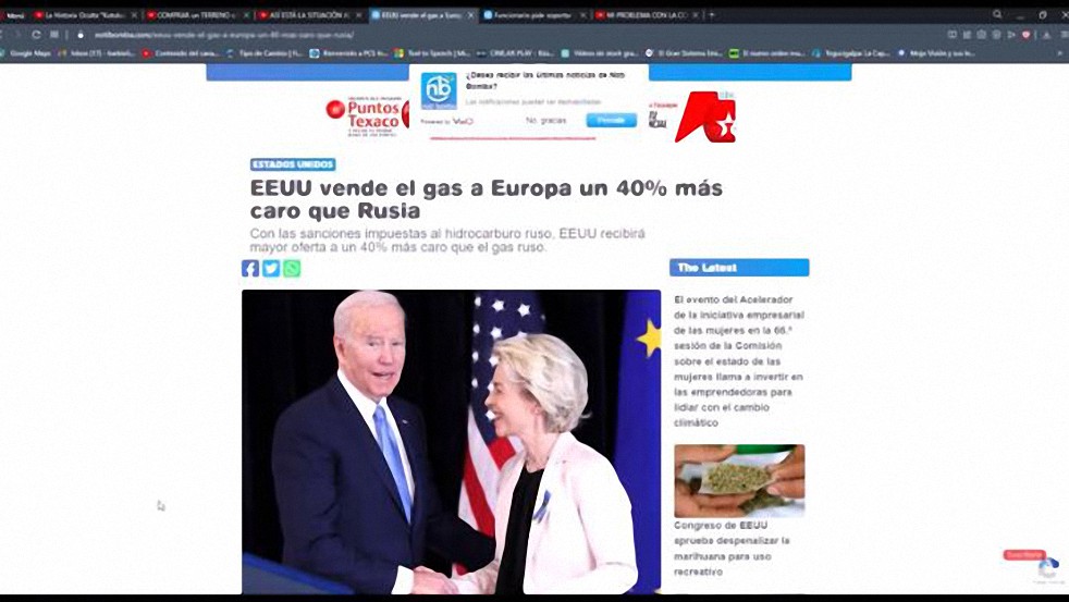 EE.UU vendería el Gas a Europa un 40% mas caro que Rusia