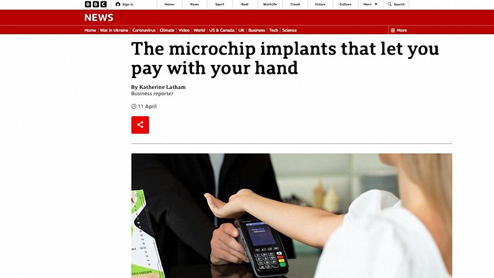 BBC elogia la «billetera» de microchip implantable