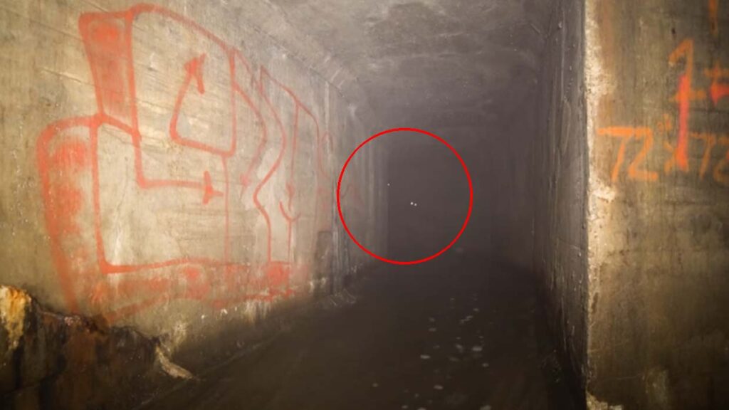 Un explorador urbano se encuentra con una misteriosa criatura en el interior de un túnel