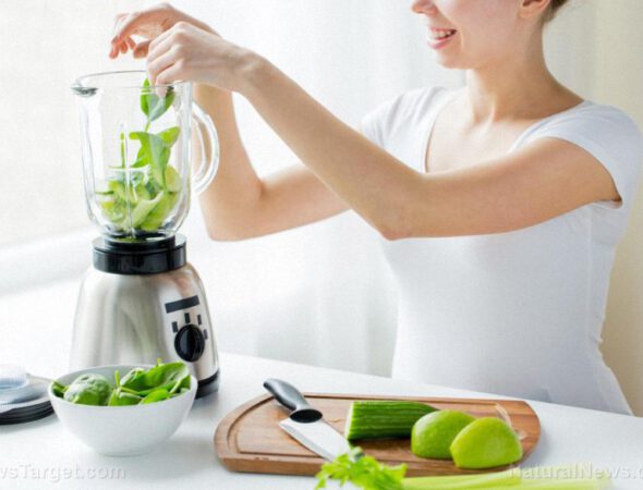 Blender-Green-Woman-Making-Detox-Drink-Food
