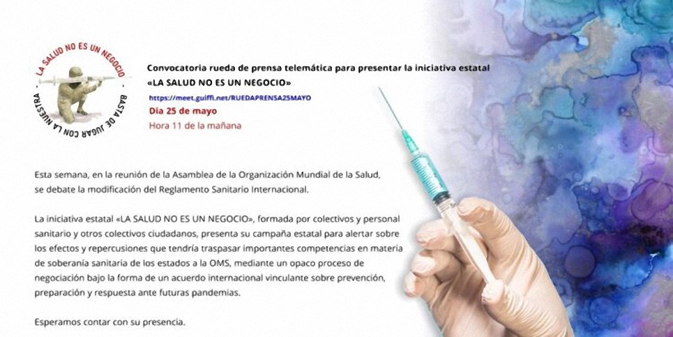 Nace la iniciativa ‘La salud no es un negocio’