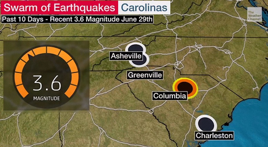 El misterio rodea la intensificación del ‘enjambre de terremotos’ que sacude Carolina del Sur