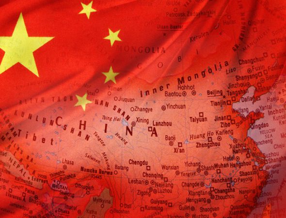 China-Flag-Map