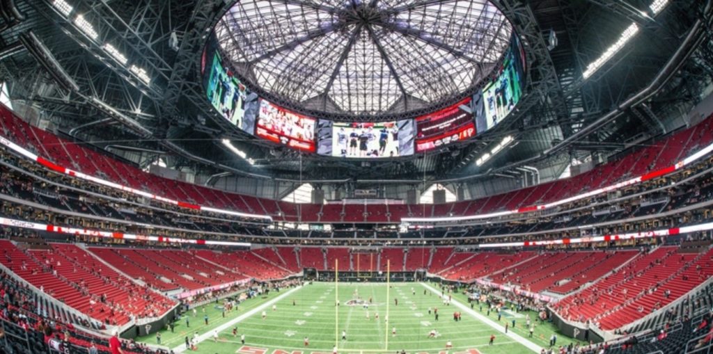 Estadio Mercedes-Benz en Atlanta para pruebas biométricas para la entrada