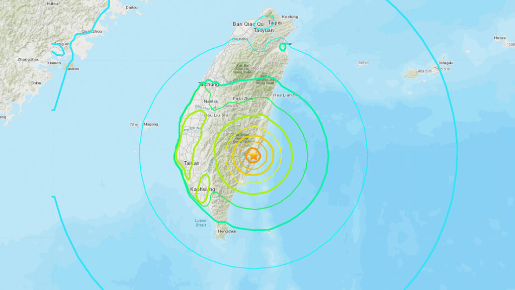 Un terremoto de magnitud 6,9 sacude Taiwán