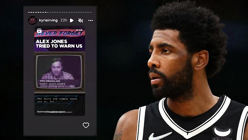 La estrella de la NBA Kyrie Irving publica una advertencia en video de Alex Jones de 2002 sobre el «nuevo orden mundial» que usaría «plagas y virus» para controlar al público