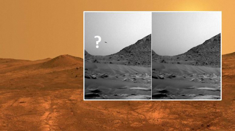 Un ovni pasó volando junto al rover Curiosity en Marte