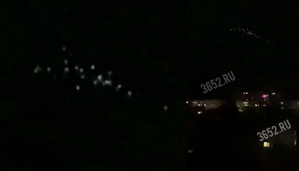 Captan en vídeo extrañas luces sobre Rusia un enjambre de ovnis