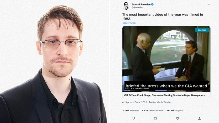 Snowden comparte «el video más importante del año» grabado en 1983