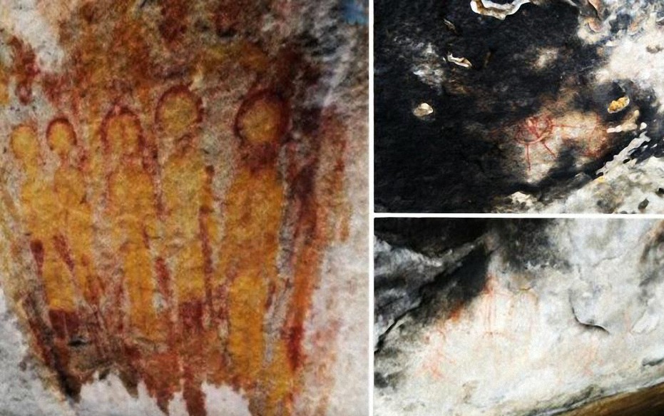 Pinturas de 10.000 años con ovnis y alienígenas halladas en India