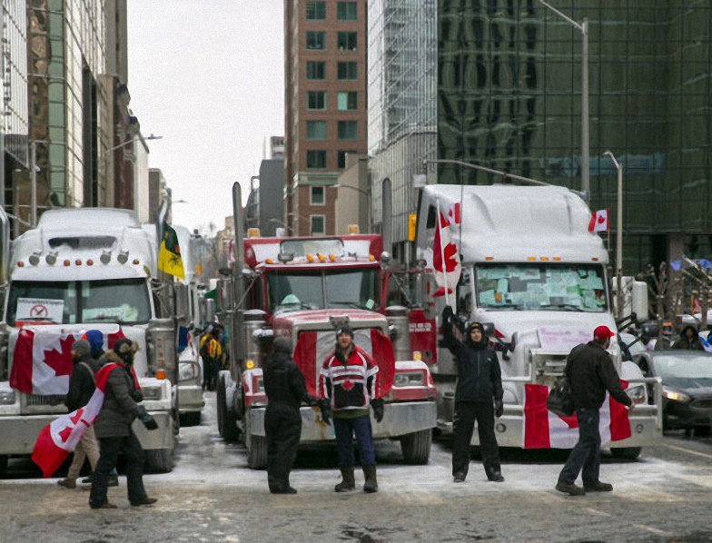 EE.UU. presionó a Canadá para poner fin a las protestas de camioneros de principios de año