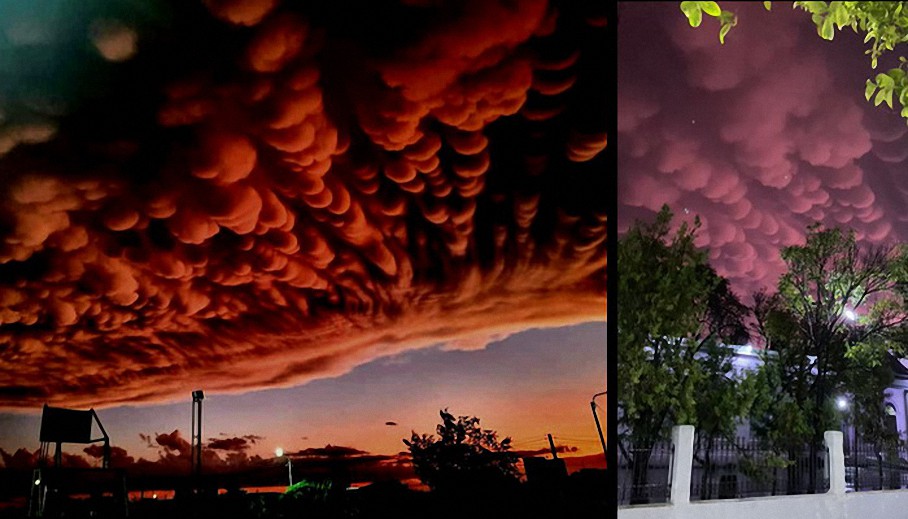 Señales del cielo en Argentina, se forman las impresionantes nubes Mammatus