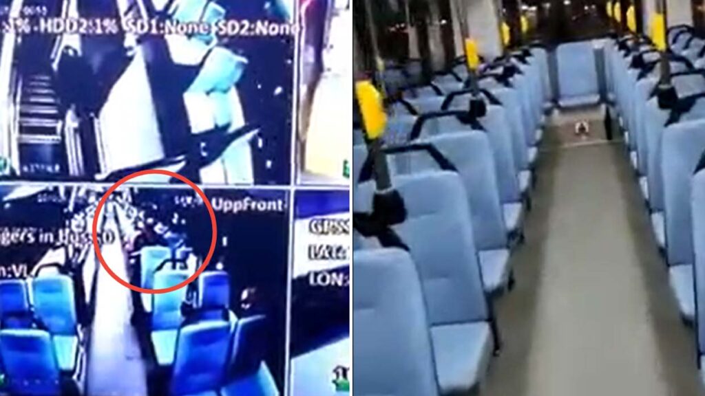 Un conductor de autobús en Singapur ve a un pasajero fantasma en el monitor de seguridad