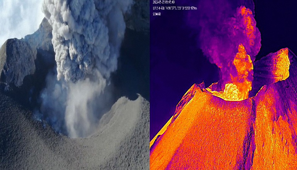 Impresionantes imágenes del cráter del Volcán Popocatépetl a vista de dron