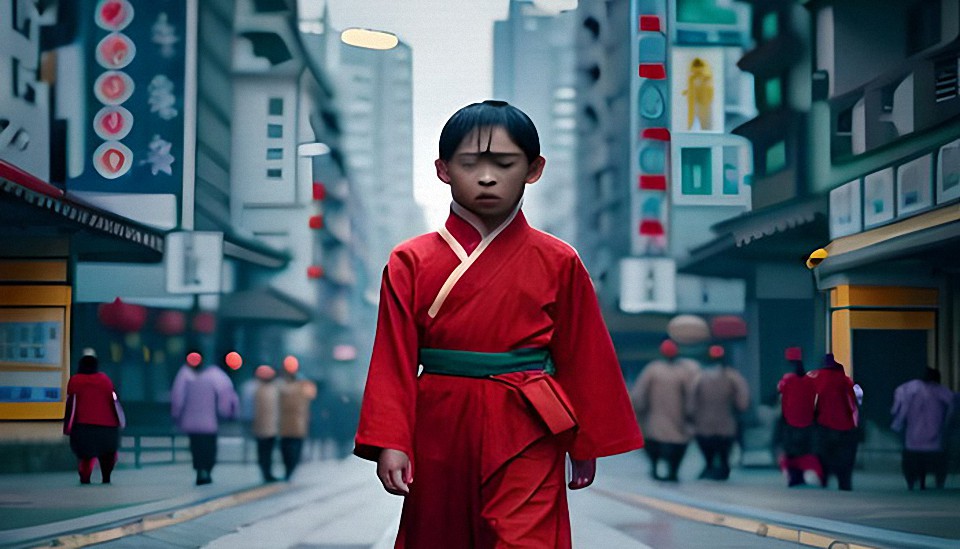 Niño viajero en el tiempo de la antigua China que apareció en Hong Kong