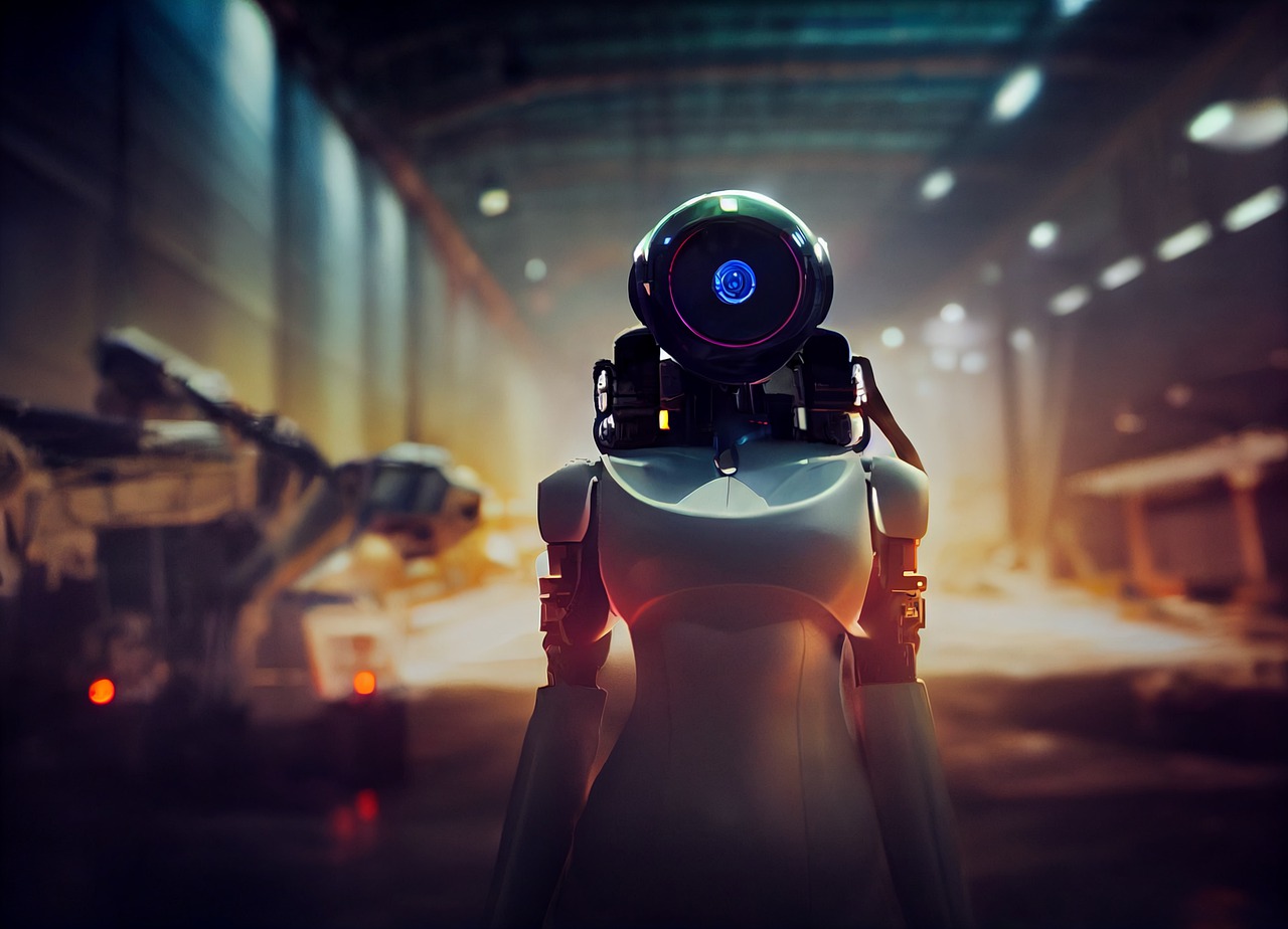 Robots policías patrullan en el aeropuerto de Singapur