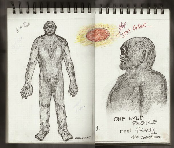 32 dibujos de diferentes extraterrestres que han visitado al contactado Ray Kosulandich